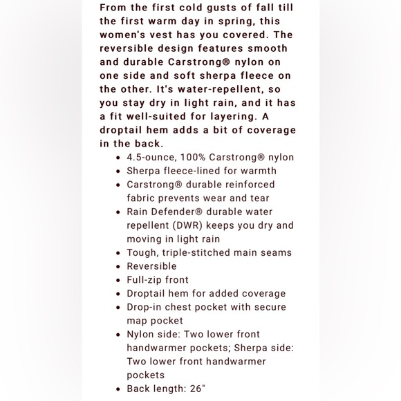 Carhartt Jackets & Coats Womens Carhartt Sherpalined Vest L Large